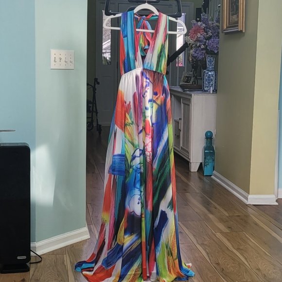 Latiste by Amy Open Back Maxi Dress Size Large - Picture 5 of 15
